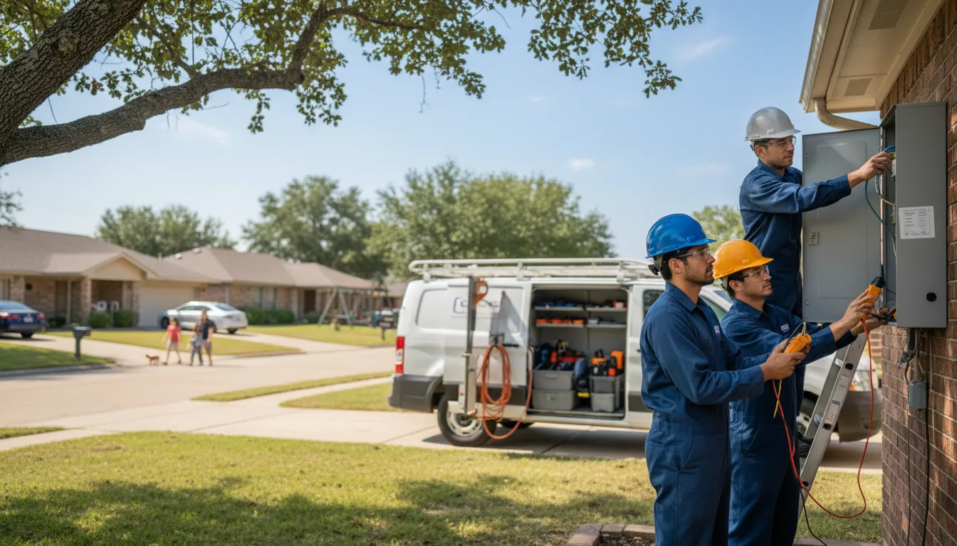 Certified electrician providing emergency electrical services in Bledsoe, TX